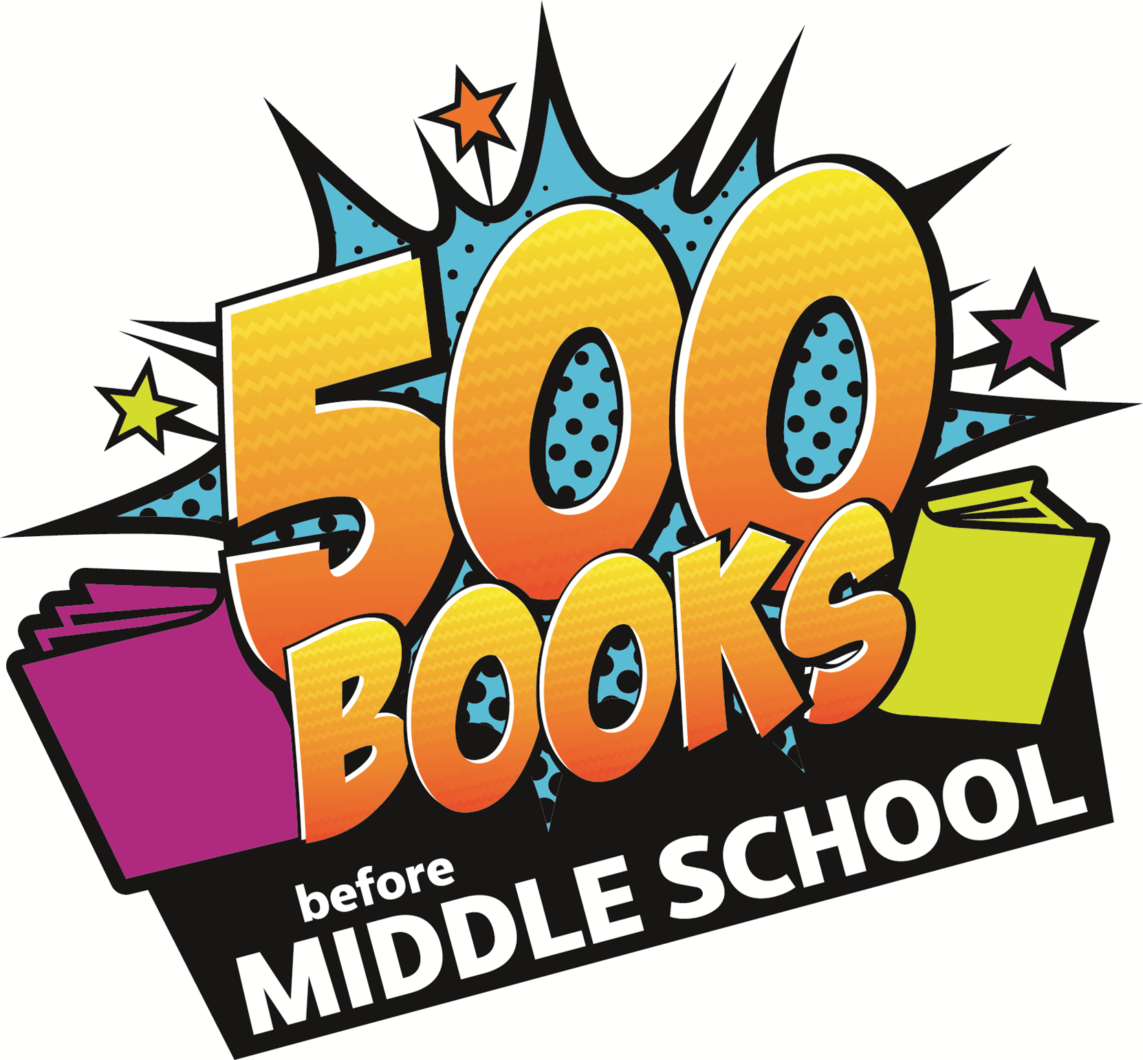 500 Books Before Middle School graphic